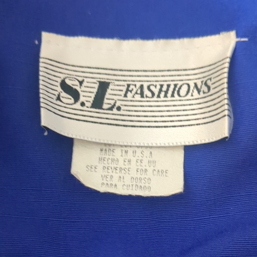 S.L. Fashions Royal Blue Dress Set   Short Sleeves Size 18 WP Formal - Picture 2 of 7